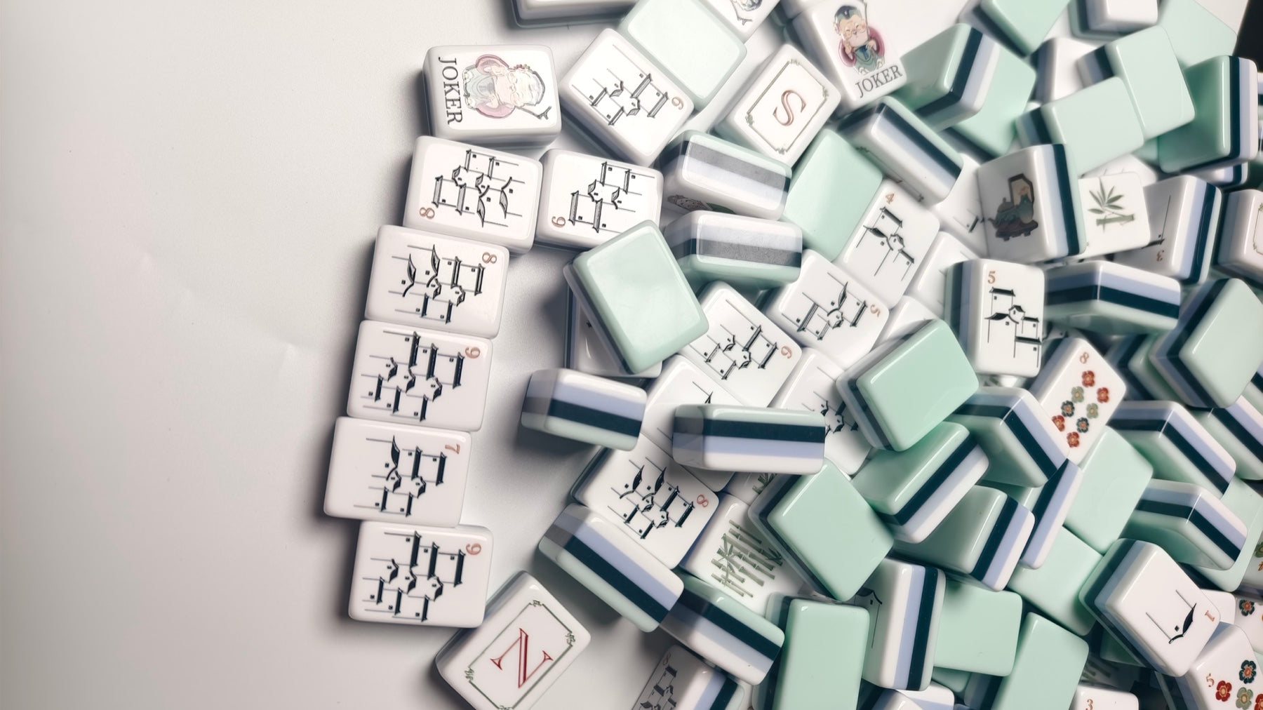 Jade Garden American mahjong tiles — complete set overview
