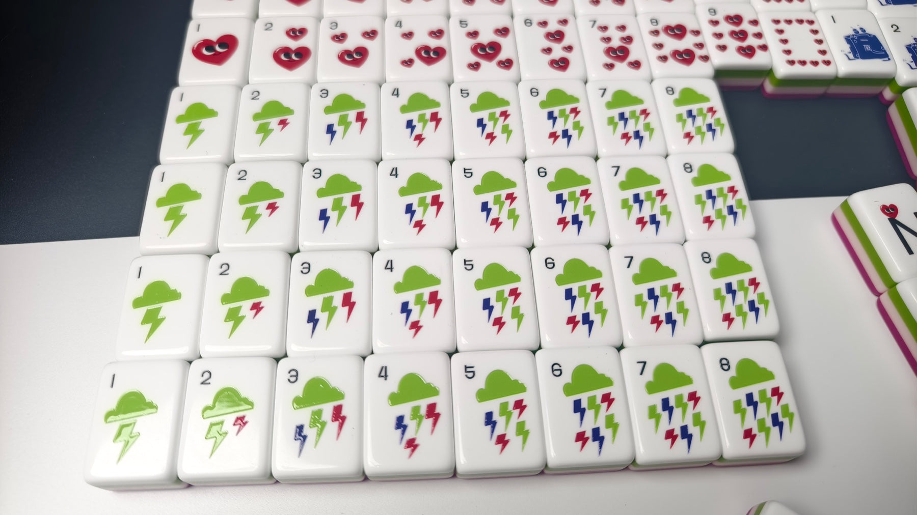 Pop Love American mahjong tiles — complete set overview