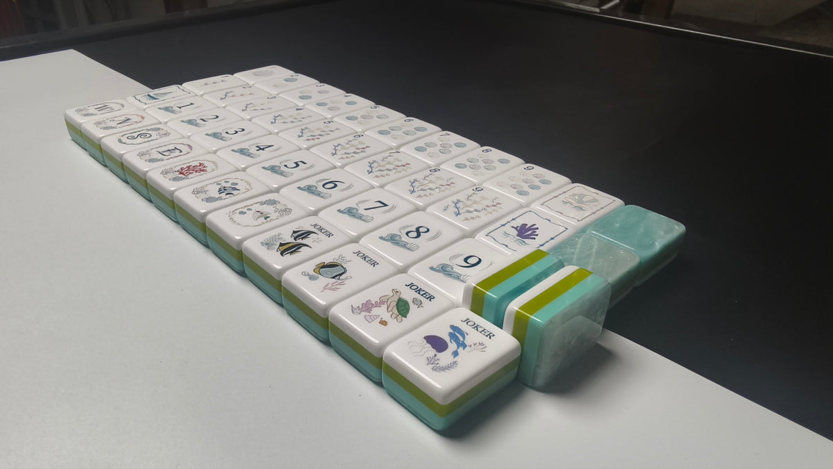 Serene Tide American mahjong tiles — complete set overview