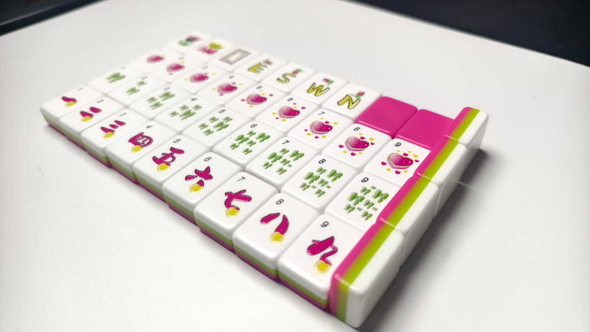 Sweetheart Summer American mahjong tiles — complete set overview